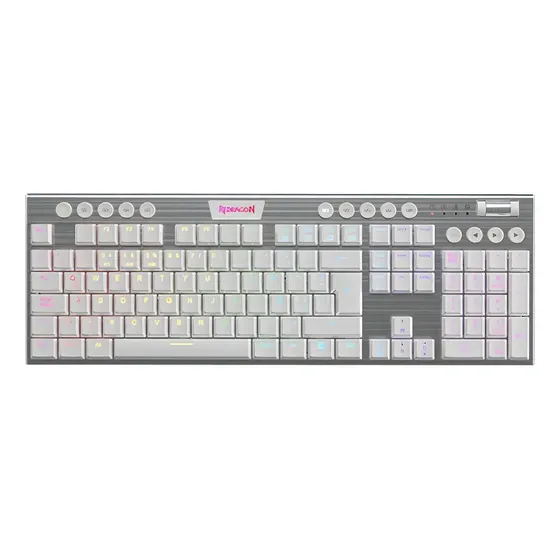 Teclado Mecánico Gamer Redragon Horus K618w-rgb, Wireless, Full Size, Red Switch | Cuotas sin interés
