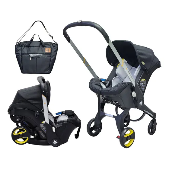 Star Kids Carriola Polux Convertible 4 En 1 Con Pañalera Color Storm Grey