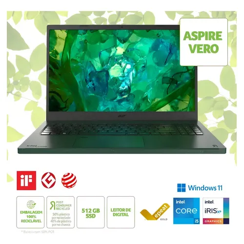 Notebook Acer TravelMate Intel® Core™ i7–1355U de 13ª Geração 16GB