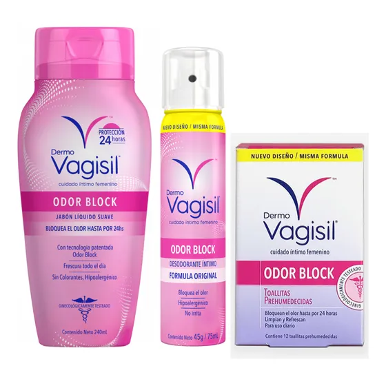 Combo Especial Vagisil Odor Block Cuidado Intimo Femenino