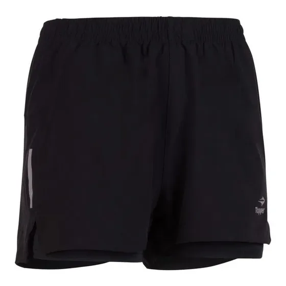 Short Running Topper Color Negro Para Mujer