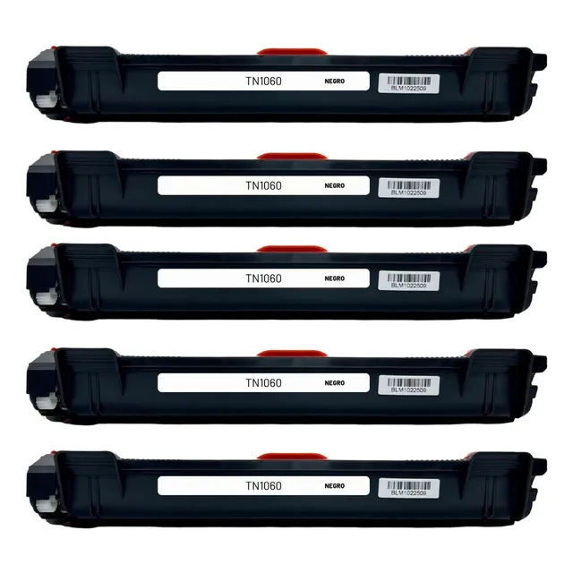 Kit 5 Toner Compatible Con Tn-1060 1110 1112 1510 1511 1512