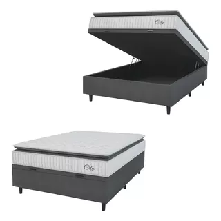 Cama Box BaĂș ColchĂŁo Casal Molas Ensacadas City Pillow Top 138x188x64cm Branco E Cinza Hellen Suporta AtĂ© 110kg Por Pessoa Cama Box BaĂș ColchĂŁo Casal Molas Ensacadas City Pillow Top 138x188x64cm Branco E Cinza Hellen Suporta AtĂ© 110kg Por Pessoa