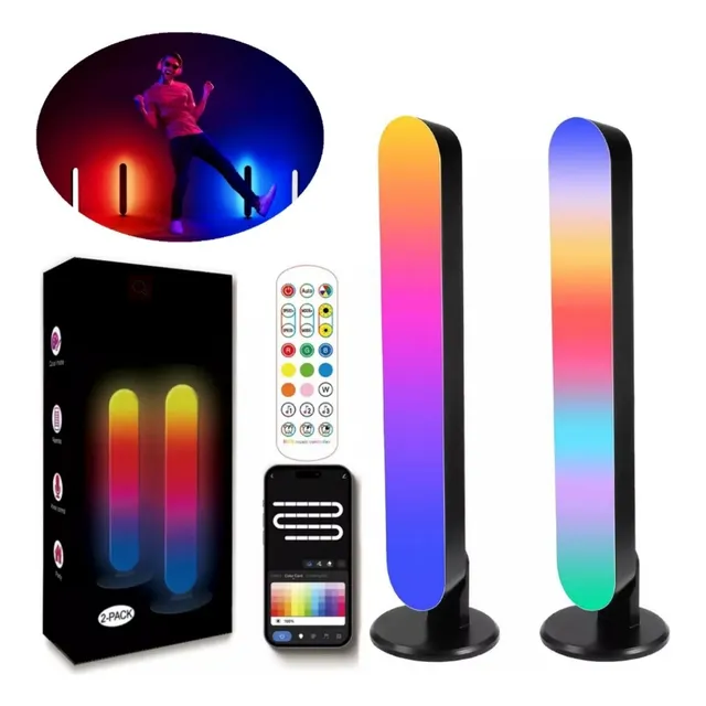 Lampara Luz Led Rgb Decorativa Musical Wifi + Control Remoto