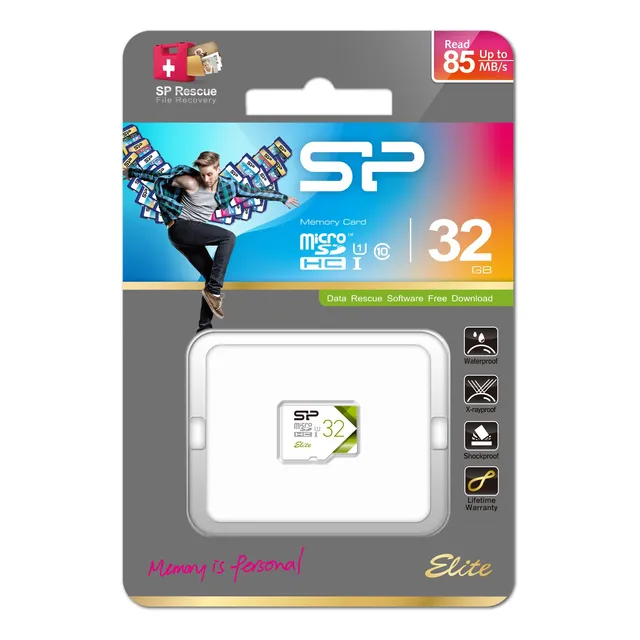 Silicon Power Micro Sd 32gb Clase 10 Uhs-1 Sd Elite Color