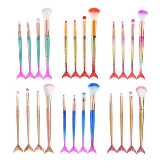 10 Brochas Sirena Maquillaje De 4pz Rostro Tornasol Mayoreo 10 Brochas Sirena Maquillaje De 4pz Rostro Tornasol Mayoreo