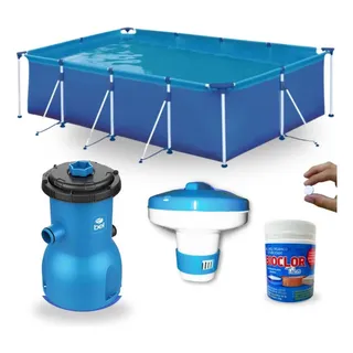 Piscina 5000l+ Bomba 110v + Mini Clorador+ 50 Mini Pastilhas Piscina 5000l+ Bomba 110v + Mini Clorador+ 50 Mini Pastilhas