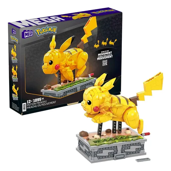 Pokemon Mega Construx Motion Pikachu En Movimiento 1095 Pzas
