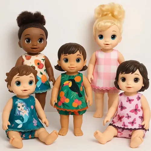 Kit Roupa De Boneca Baby Alive Bailarina Ballet Laço De Fita