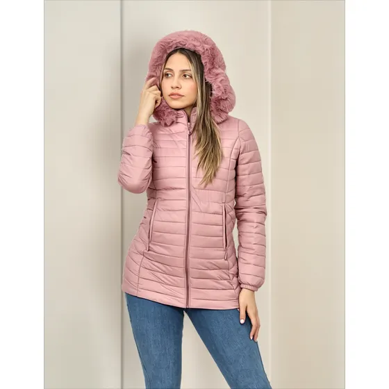 Casaca Casual Mujer Impermeable Capucha Desmontable