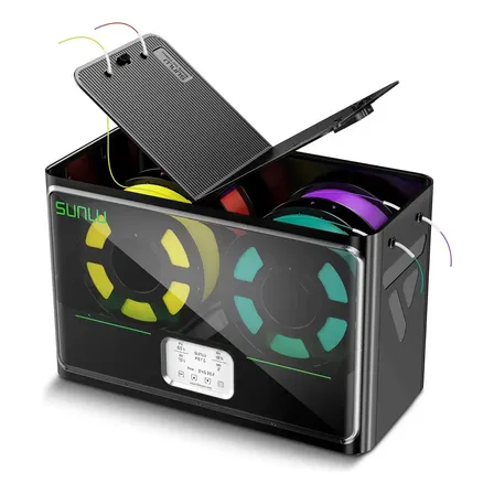 Secador de filamento 3D com tela touch - 4 bobinas, aquecimento automático - Sunlu S4 220V
