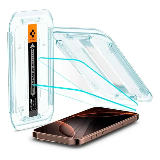 Lámina para smartphone Glas.tr Ez Fit Spigen 16 Pro 2 unidades