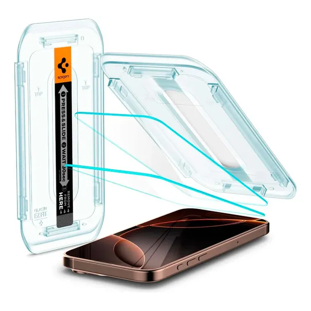 Lámina para smartphone Glas.tr Ez Fit Spigen 16 Pro 2 unidades