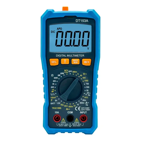 Multímetro Tester Digital True Rms Temperatura Dt153a Jieli