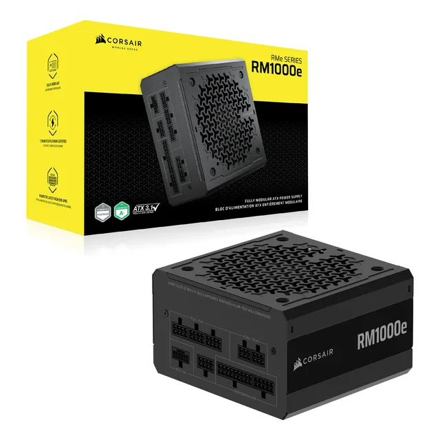 FUENTE CORSAIR RM1000E 1000W GOLD MODULAR ATX 3.1 12V-2X6 COLOR NEGRO