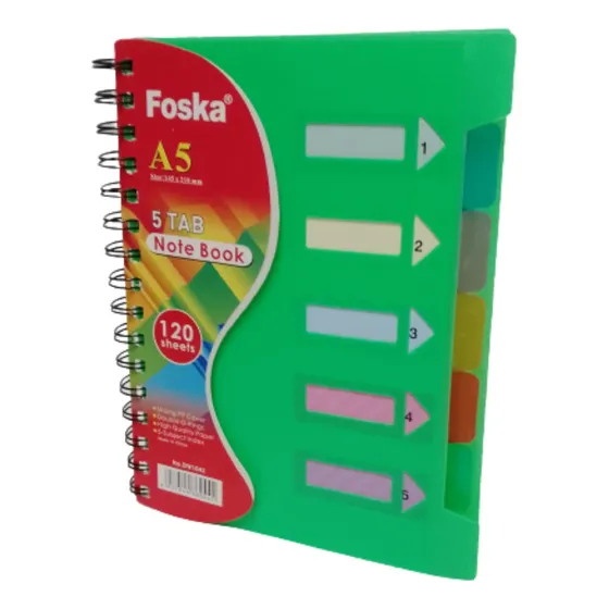 Agenda Note Book Espiral A5 Tapa Dura 120hjs