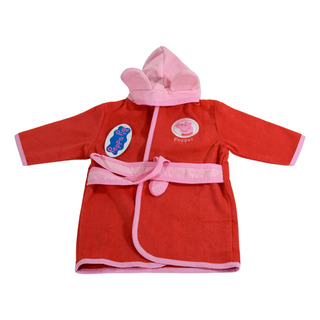 Bata De Bebé Peppa, 100% De Algodón, Hilasal Bata De Bebé Peppa, 100% De Algodón, Hilasal