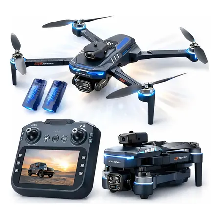 Drone Gt8 Profissional 4k Tela No Controle 2 Baterias bag preto