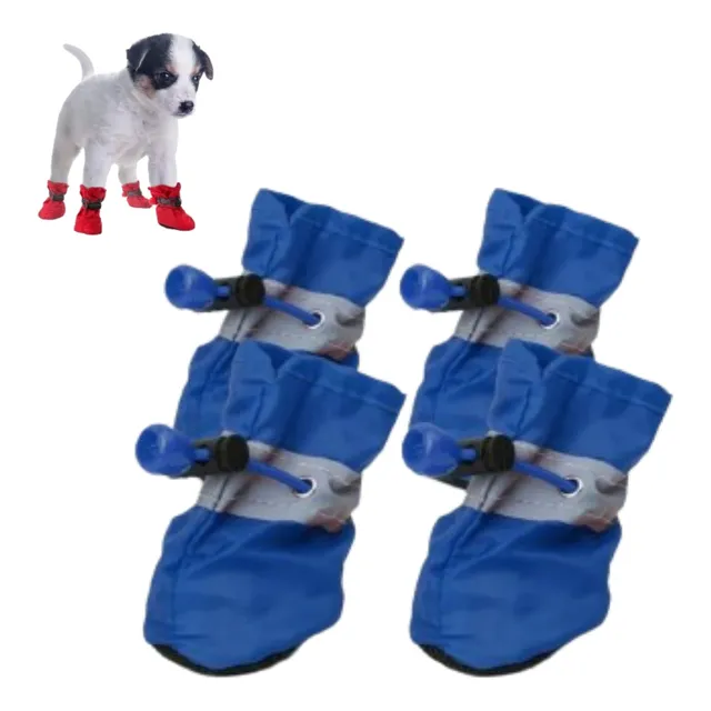 Botas Perro Impermeables Reflectantes Ajustables Con Cordón
