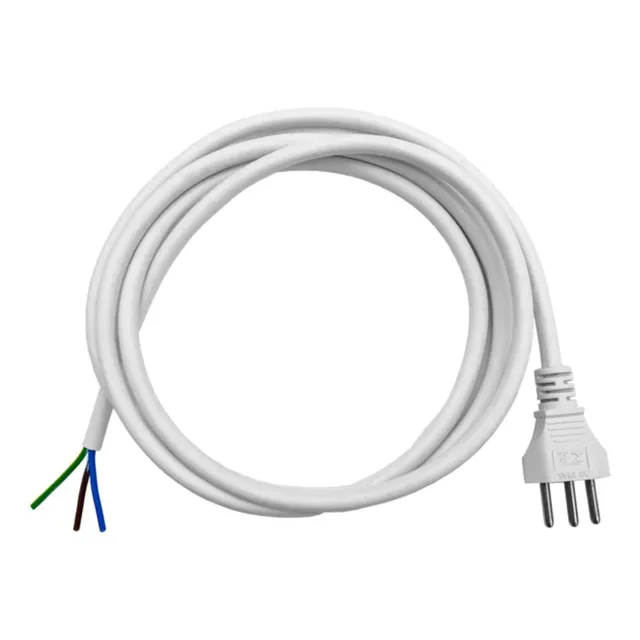 Cabo Força Tripolar 3x0,75mnm Plug Injetado 10a Branco 1m