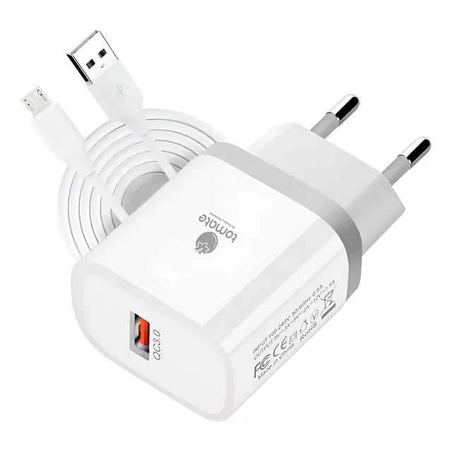 Ficha Cargador + Cable / Carga Rápida (micro-usb)