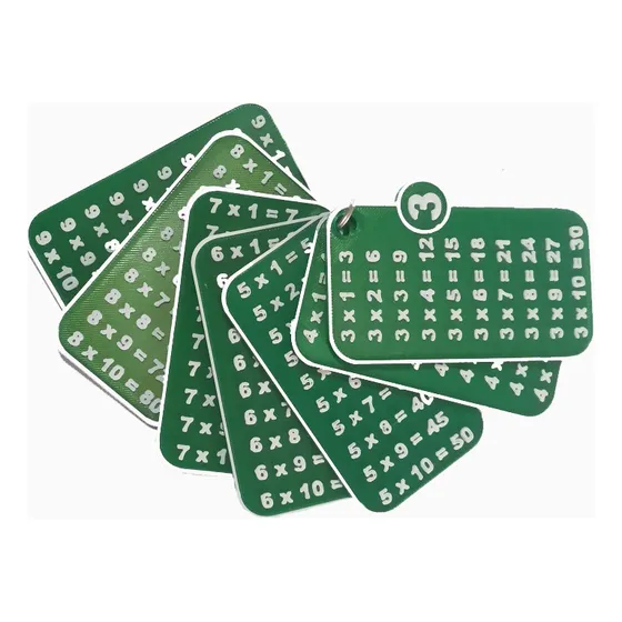 Tablas De Multiplicar 2 Al 9 Con Nombre Y Llavero 3d 