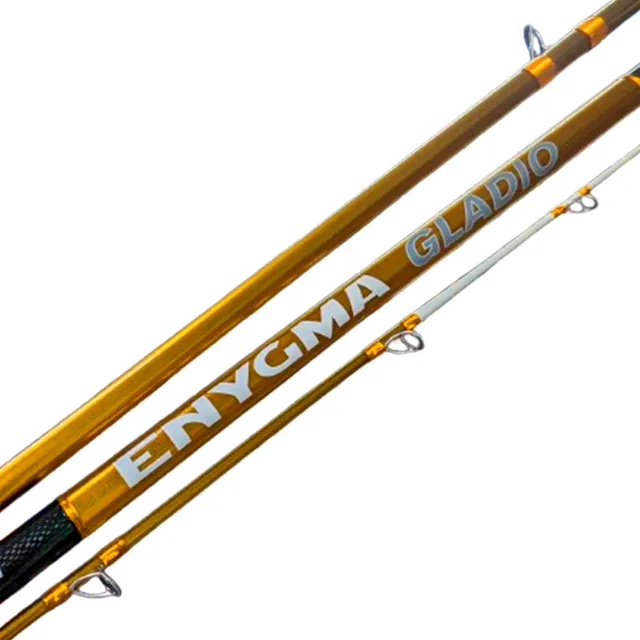 Caña Pesca Italian Vercelli Enygma Gladio 4.2 Mt 3 Hibrida Color Amarillo