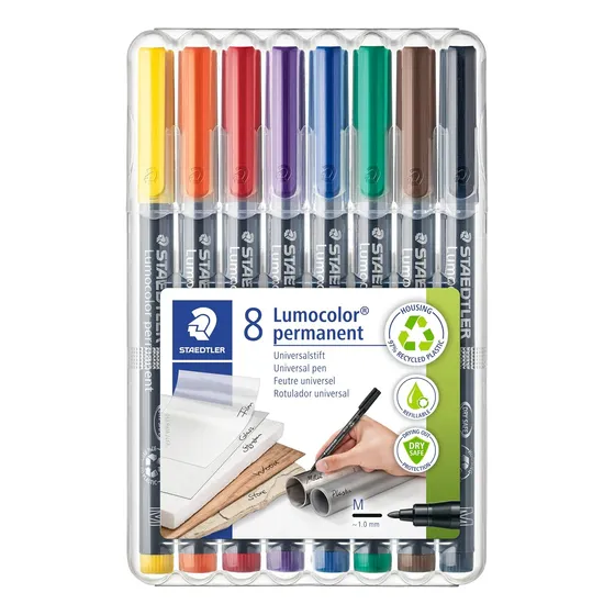 Marcadores Permanentes Staedtler Surtido, Tamaño Mediano, Pa