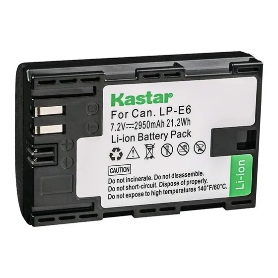 Batería Kastar Lp-e6 2950mah 7.2v Para Canon 6d 7d 60d