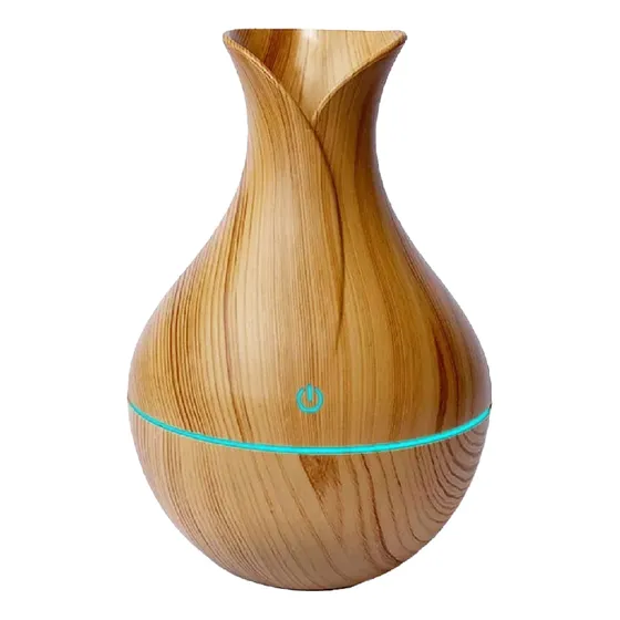Humidificador Aromaterapia Vaporizador Usb Luz Led Saludable Color Madera Clara