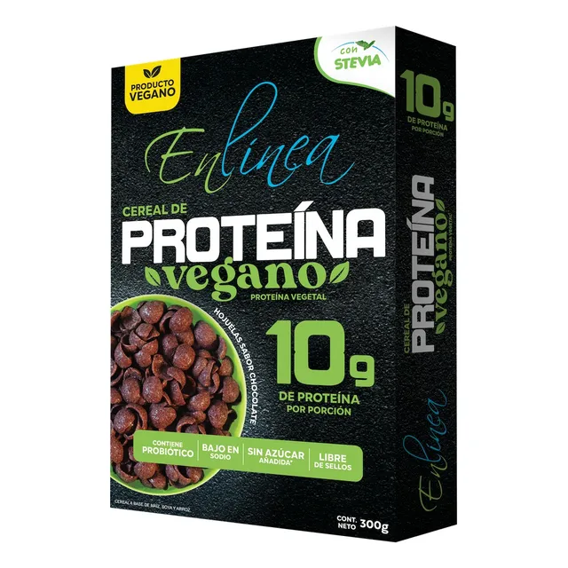 Cereal Vegano En Línea Proteína Sabor Chocolate 300 G
