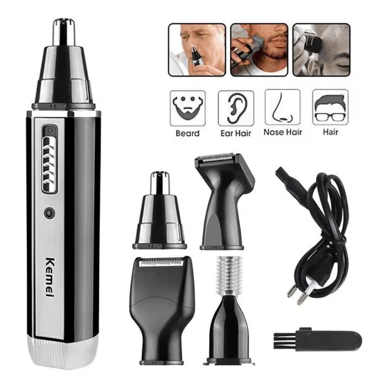 Maquina De Afeitar Kemei 4 En 1 Orejas/nariz/detalles/barba