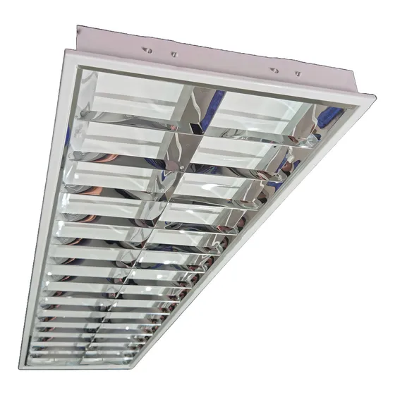 Luminária Aleta Alumínio Comercial Embutir 2x Tubular, 300mm Estrutura Branco 127/220v