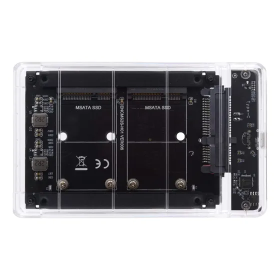 Xiwai Dual Msata Ssd Combo Enclosure Usb-c: Velocidad Y Vers