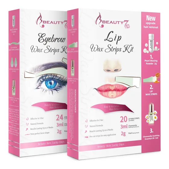 Beauty7 Kit De Tiras De Cera Para Cejas, Kit De Tiras De Cer