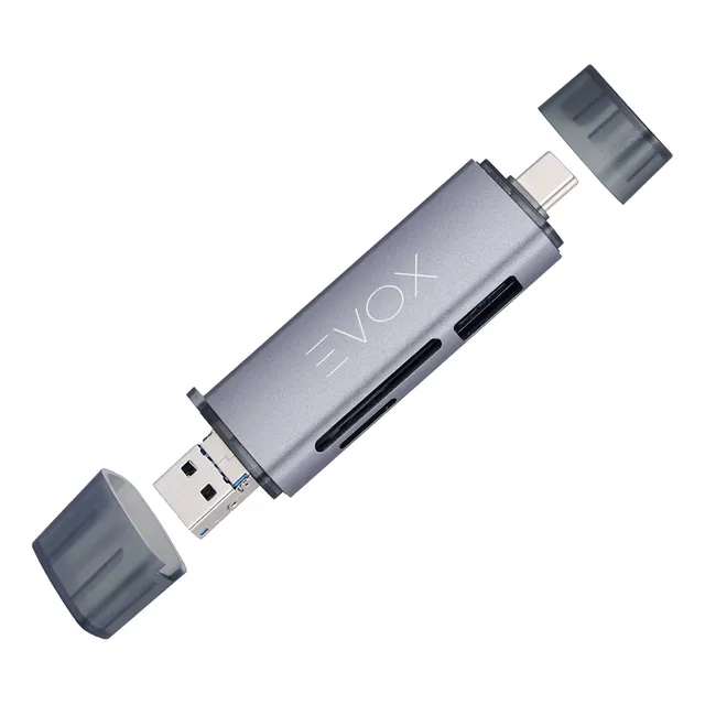 Lector Memorias Usb 3.0 Micro Usb C Sd Sdhc Tf 3 En 1 Evox