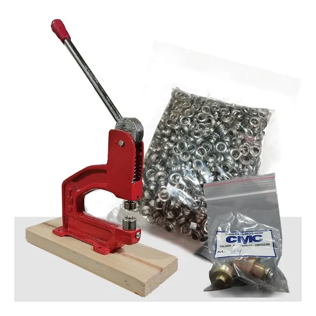 Maquina Para Colocar Ojales + 100 Ojales + Matriz 10mm N°24