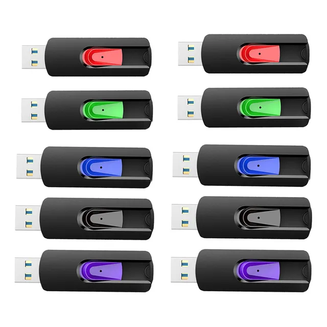 Memorias Usb 2.0 Topesel De 32 Gb, Plateado, 10 Piezas