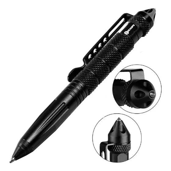 Caneta Tática Blackops Iron Quebra Vidro - Ponta Tungstênio 