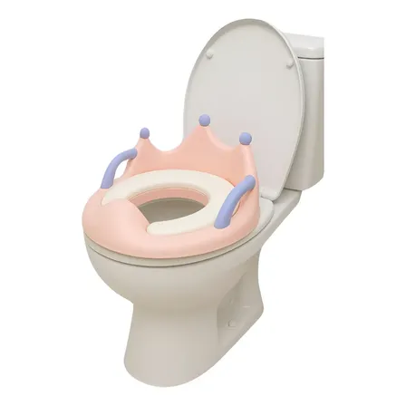 Troninho Redutor Assento Sanitário Infantil Macio Princesa Cor Rosa
