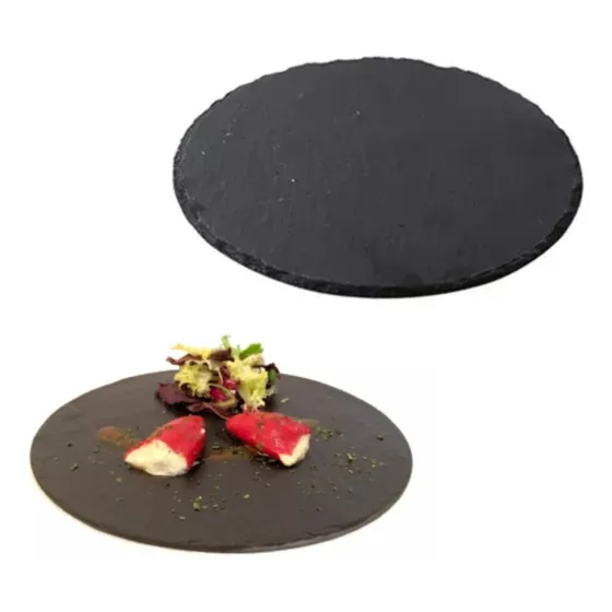Platos De Pizarra Natural Sushi Barbaco Postres Gourmet 20cm