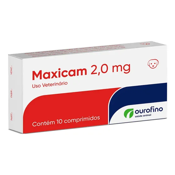 Maxicam 2mg Ouro Fino - 10 Comprimidos