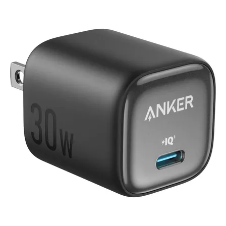 Cargador Anker Hielo 30W, USB-C, Control De Temperatura Avanzado, Diseño Compacto 25% Más Pequeño, Compatible Con iPhone, Samsung, Xiaomi, Motorola Y Otros Dispositivos, Negro