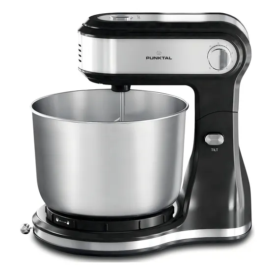 Batidora Punktal Bowl Giratorio De Acero 300 Watts Casahogar Color Negro Frecuencia 60
