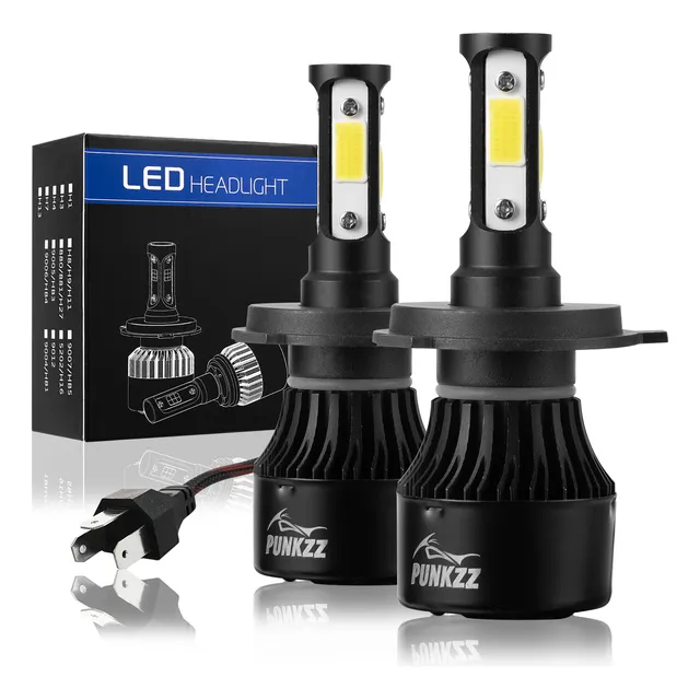 Kit De Faros Led Delanteros De 4 Lados H4 H13 9004 9007 Luz