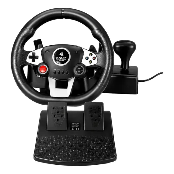 Volante Gamer Com Pedais Câmbio Vibração 270° Pc Ps3 Ps Xbox