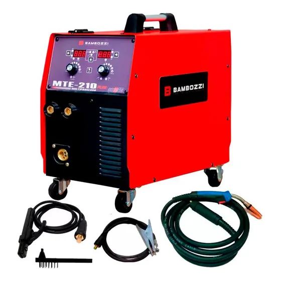 Máquina De Solda Multiprocesso Mte 210 Plus Bivolt Bambozzi