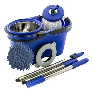 EsfregĂŁo Mop Perfect Balde Inox + 3 Refil + Cabo Longo EsfregĂŁo Mop Perfect Balde Inox + 3 Refil + Cabo Longo