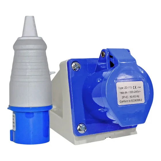 Tomada Industrial Sobrepor 2p+t 16a 6h Femea + Plug Macho