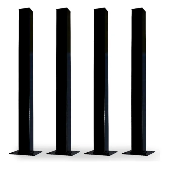 4 Pe 80cm Mesa Tubo Quadrado Cannes Reforçados P/home Office